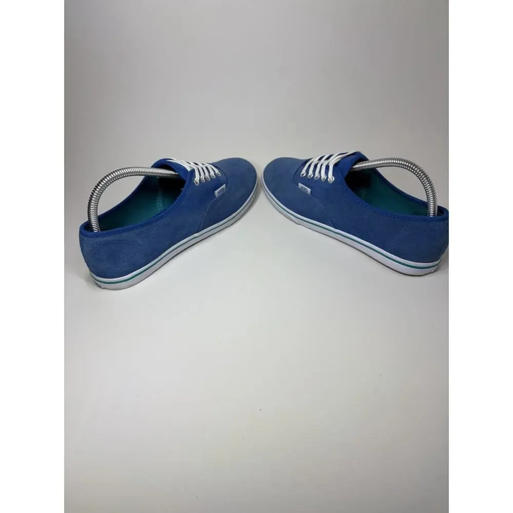 VANS Blue Suede Low Top Lace-Up Sneakers Men's US 6.5 Rubber Sole